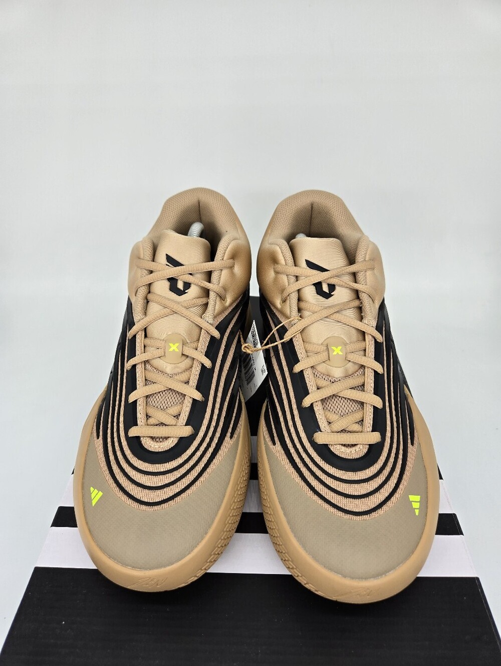 adidas Women's Dame X Warm Sandstone Black Basketball Shoes Size 12 - Picture 2 of 8